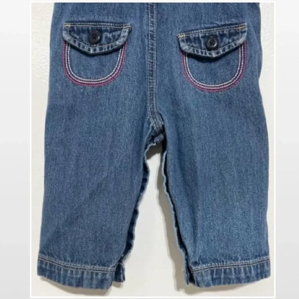 OshKosh B'gosh Baby Blue Denim Vestbak Kid Overalls
